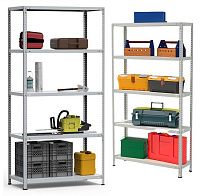 Стеллаж металлический до 200 кг, 5 полок Металл-завод СТФУ-П 1035 Стеллаж металлический до 200 кг, 5 полок Металл-завод СТФУ-П 1035